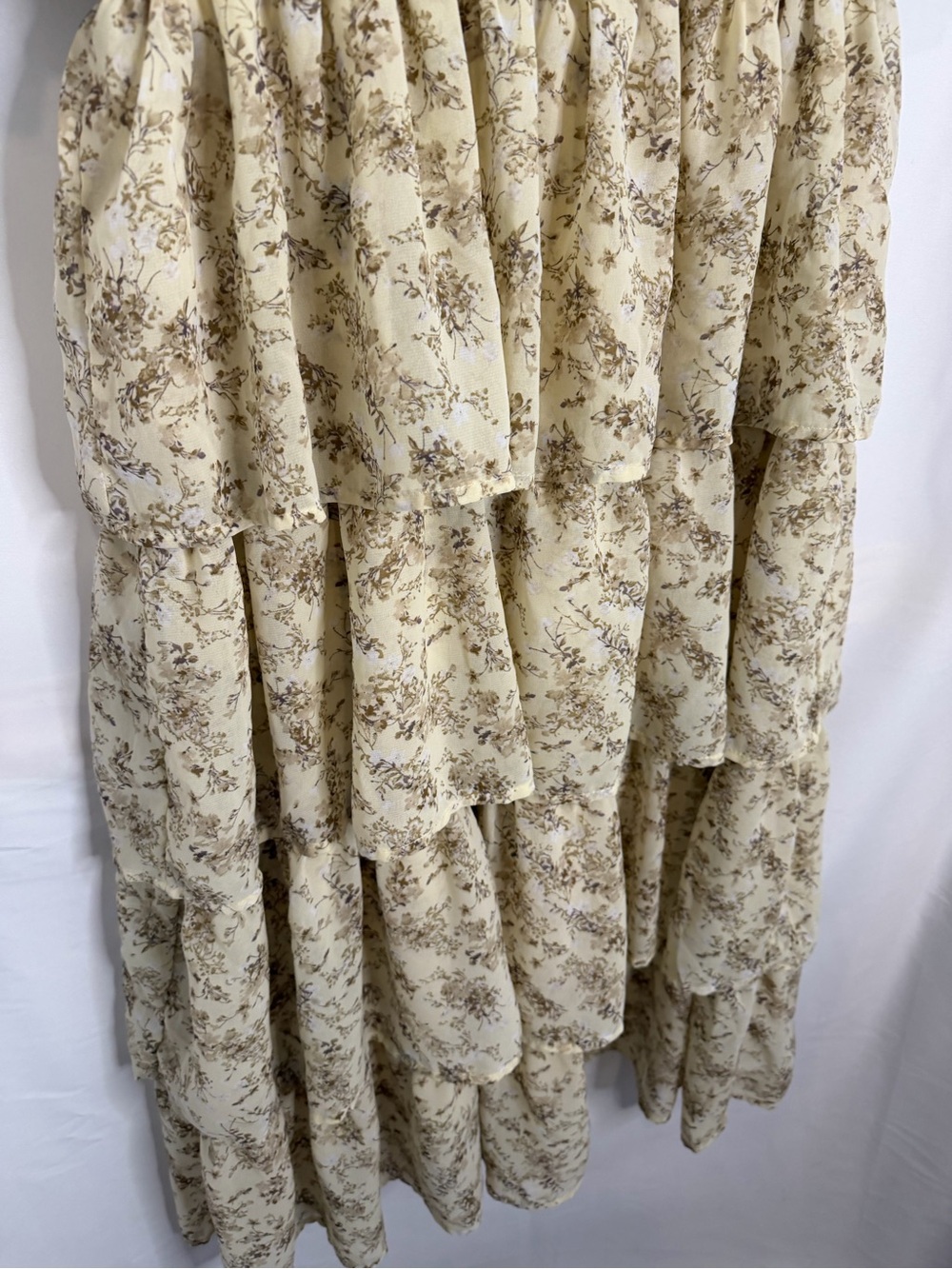 Orange Creek Floral Tiered Short Sleeve Midi Dress - Picture 6 of 8